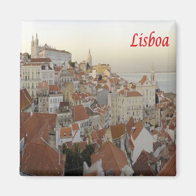 zPT017 LISBON Panorama, Portugal, Europa, Fridge Magnet (Vorne)
