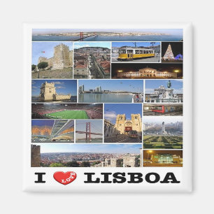 zPT018 LISBON "I Liebe", Portugal, Europa, Kühlsch Magnet