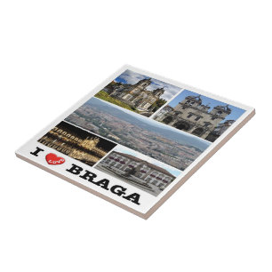 zPT023 BRAGA "I Liebe", Portugal, Europa, Fliese