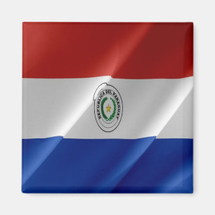 zPY002 PARAGUAY, Waving Flag, Amerika, Kühlschrank Magnet