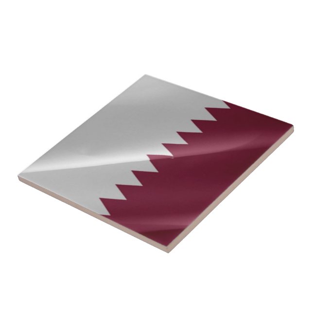 zQA002 welgend Qatari FLAG Qatar, Fliese (Seite)