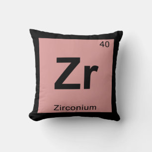Zr - Zirkonium Chemie Periodensystem Symbol Kissen
