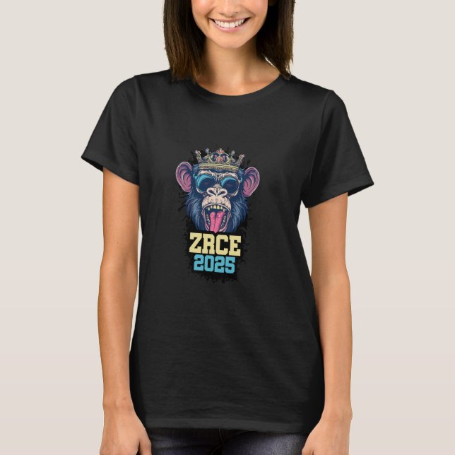 Zrce 2025 Croatia Monkey  Vacation Team T-Shirt (Vorderseite)