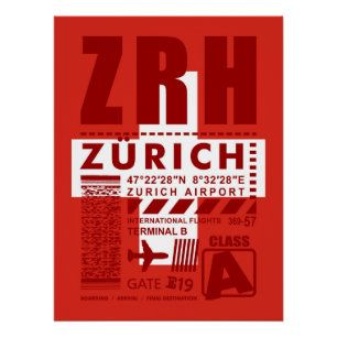 ZRH Flughafen Zürich Poster
