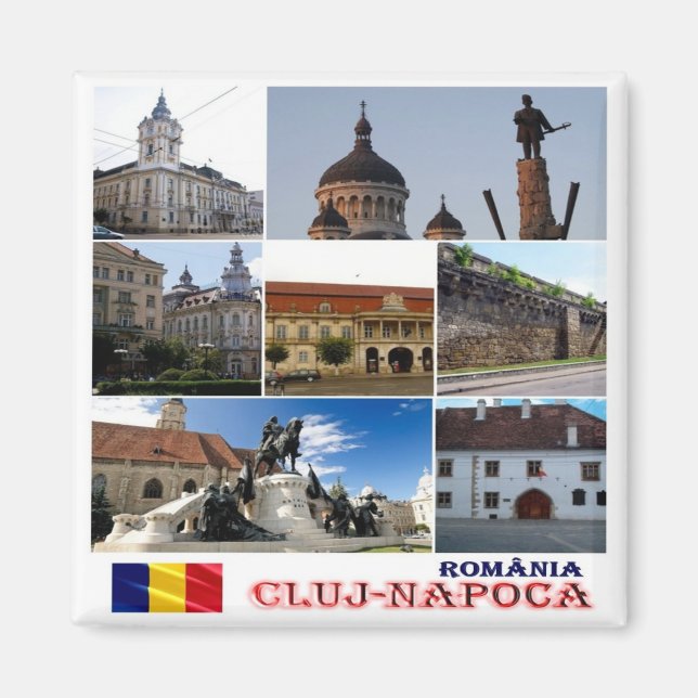 zRO007 CLUJ-NAPOCA, Rumänien, Europa, Kühlschrank Magnet (Vorne)