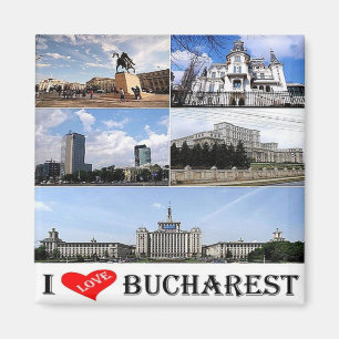 zRO010 BUCHAREST "I Liebe", Rumänien, Europa, Kühl Magnet