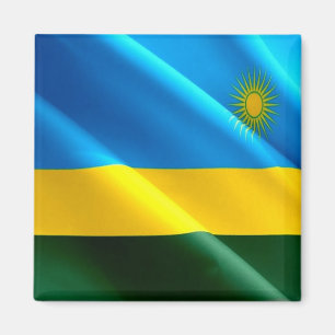 zRW002 RWANDA, Waving Flag, Afrika, Kühlschrank Magnet