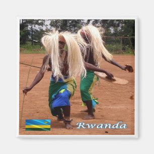 zRW010 RWANDA, Traditionelle ruandische Tänzer, Kü Magnet
