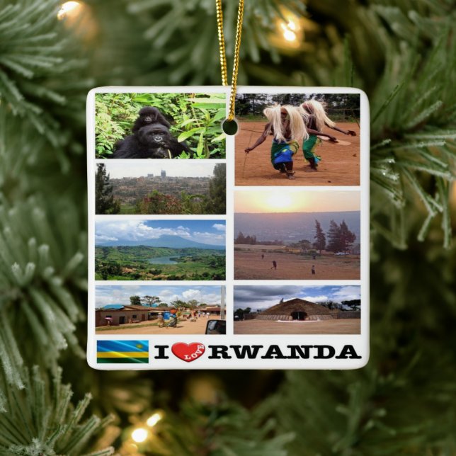zRW011 RWANDA I Liebe, Mosaik, Afrika, Keramikornament (Baum)