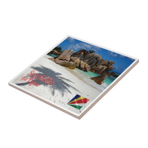 zSC006 SEYCHELLES, La Digue, Afrika, Fliese