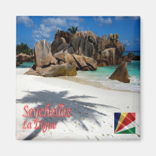 zSC006 SEYCHELLES, La Digue, Afrika, Kühlschrank Magnet