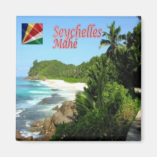 zSC007 MAHE', Panorama, Seychellen, Afrika, Kühlsc Magnet (Vorne)