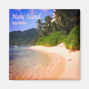 zSC014 SEYCHELLES, Panorama Beach, Afrika, Kühlsch Magnet