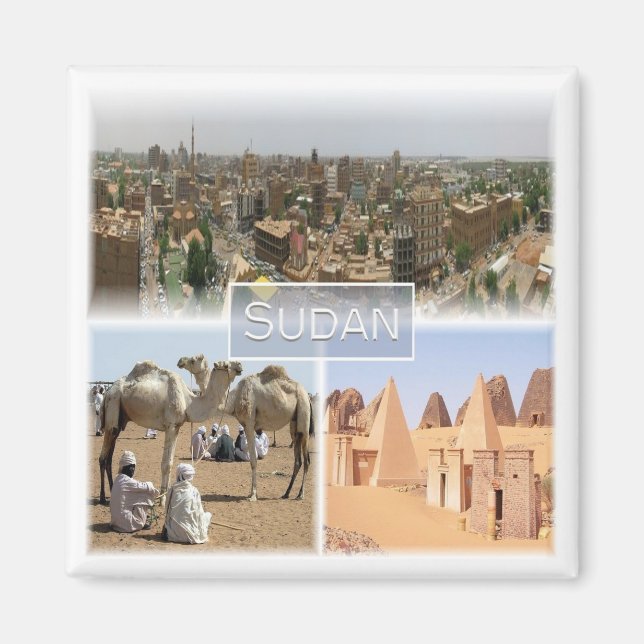 zSD008 KHARTOUM, Mosaik, Sudan, Afrika, Kühlschran Magnet (Vorne)