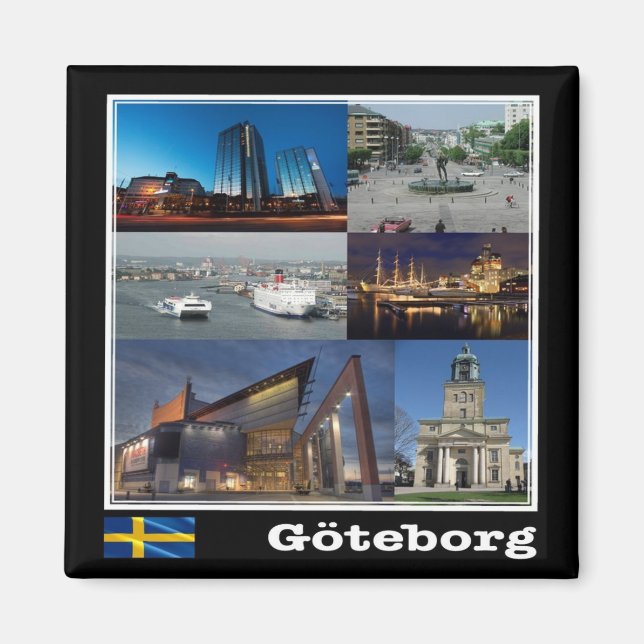 zSE004 GOTHENBURG, Schweden, Europa, Kühlschrank Magnet (Vorne)