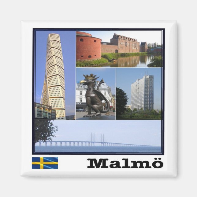zSE011 MALMÖ, Schweden, Europa, Kühlschrank Magnet (Vorne)
