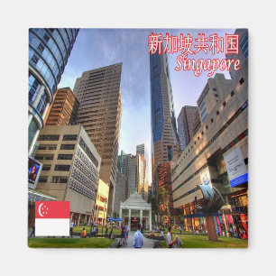 zSG012 SINGAPUR Raffles Place LION CITY, Kühlschra Magnet