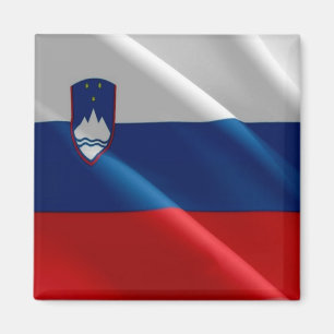 zSI002 SLOWENISCHE WELLENFLAGGE SLOWENIEN, Kühlsch Magnet