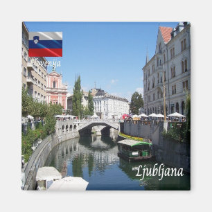 zSI010 LJUBLJANA Centre, Slowenien, Europa, Kühlsc Magnet