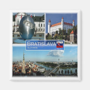 zSK004 BRATISLAVA, Slowakei, Europa, Kühlschrank Magnet
