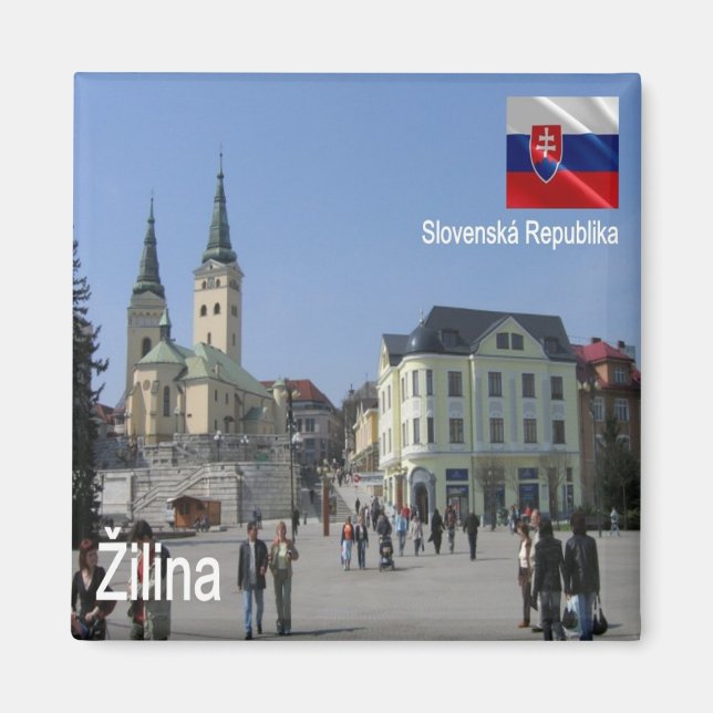 zSK008 ŽILINA, Slowakei, Europa, Kühlschrank Magnet (Vorne)