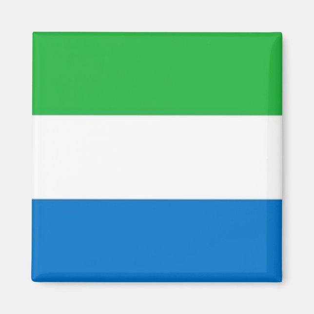zSL001 SIERRA LEONE Flag, Afrika, Kühlschrank Magnet (Vorne)