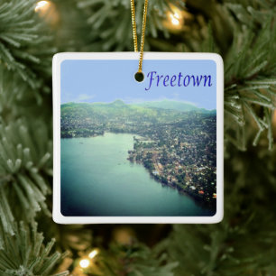 zSL04 FREETOWN, Panorama, Sierra Leone, Keramikornament