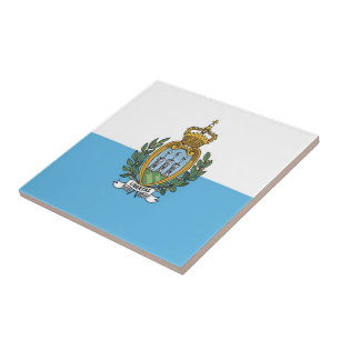 zSM001 SAN MARINO FLAG, Europa Fliese