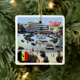 zSN010 SENEGAL, Luft View, Afrika, Keramikornament