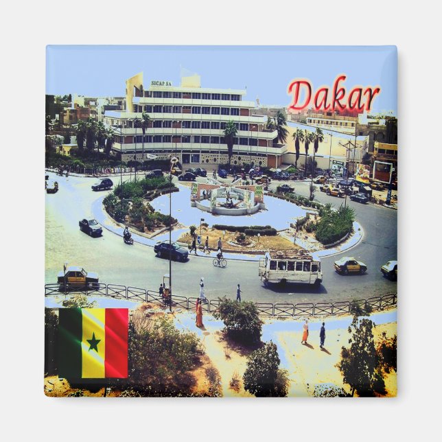zSN010 SENEGAL, Luft View, Afrika, Kühlschrank Magnet (Vorne)