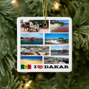 zSN013 DAKAR I Liebe, Mosaik, Senegal, Keramikornament