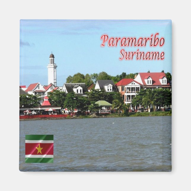 zSR006 PARAMARIBO, Suriname, Amerika, Kühlschrank Magnet (Vorne)