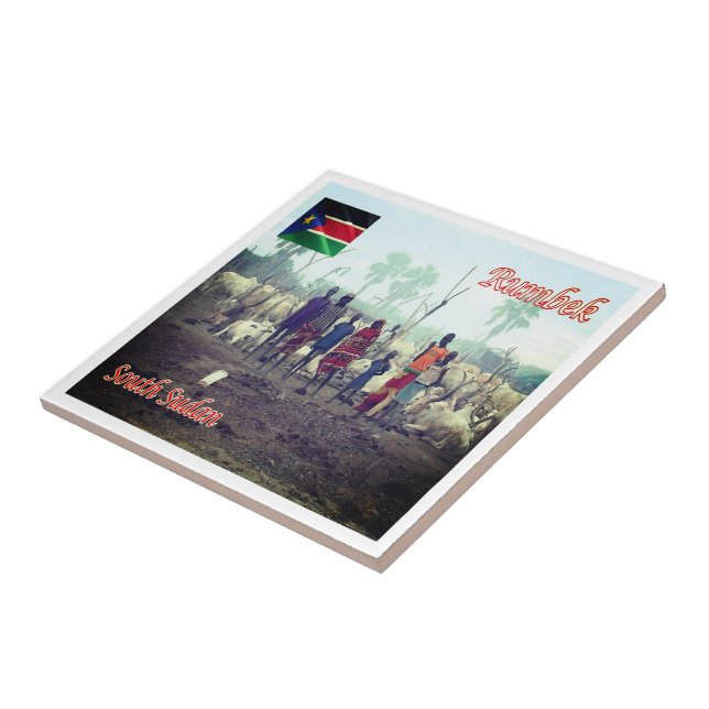 zSS004 RUMBEK, Cattle Camp, Südsudan, Fliese (Seite)