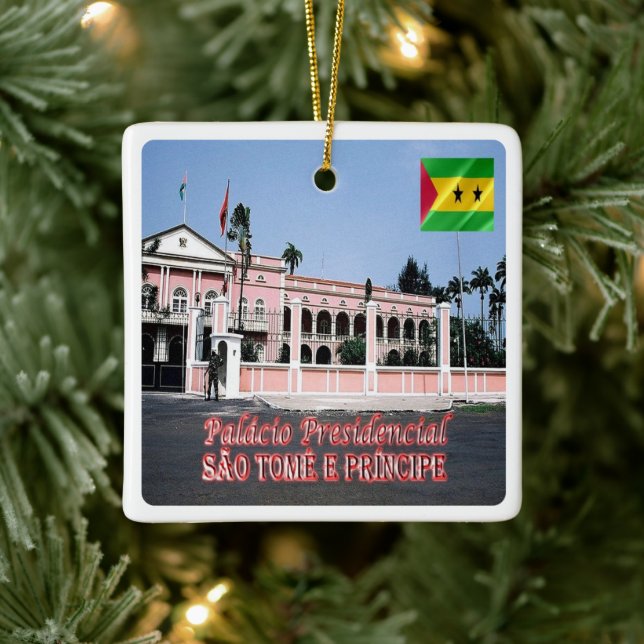 zST006 SAO TOMÈ Präsident, Keramikornament (Baum)