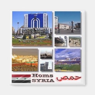 zSY006 Collage of HOMS Syrien, Asien, Kühlschrank Magnet