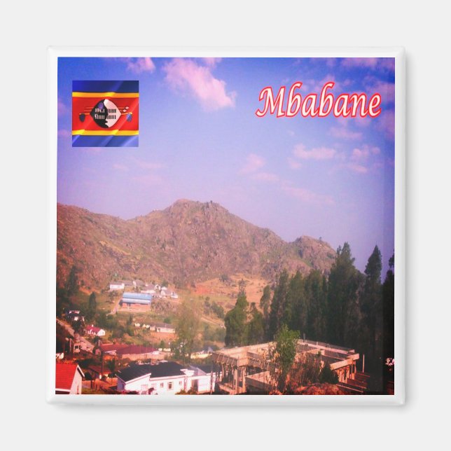 zSZ005 MBABANE, Swasiland, Afrika, Kühlschrank Magnet (Vorne)