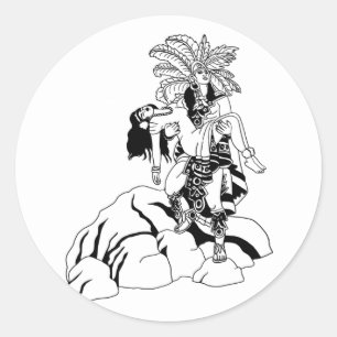 ZTEC ARRIOR & PRINCESS ORIGINAL MEXICAN ART RUNDER AUFKLEBER