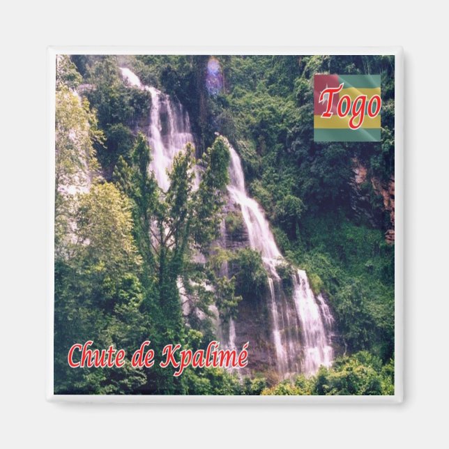 zTG003 TOGO, Falls of Kpalimé, Afrika, Kühlschrank Magnet (Vorne)