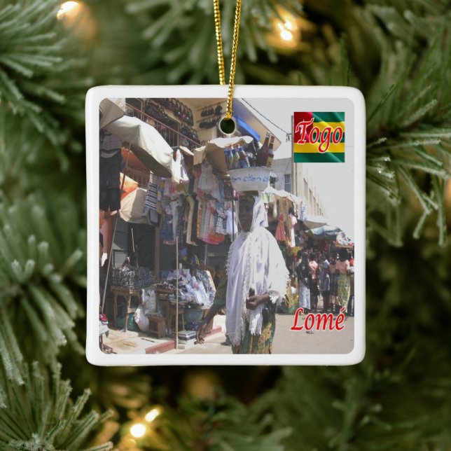 zTG004 LOME' Togo, Afrika, Keramikornament (Baum)