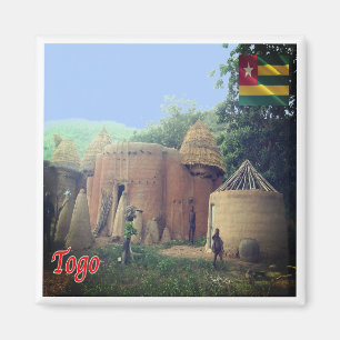 zTG008 TOGO, Taberma House, Afrika, Kühlschrank Magnet