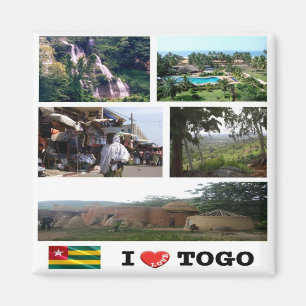 zTG009 TOGO I Liebe, Mosaik, Afrika, Kühlschrank Magnet