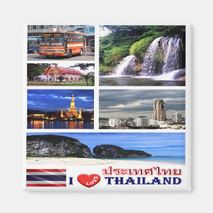 zTH006 i Liebe THAILAND Potpourri, Asien, Kühlschr Magnet