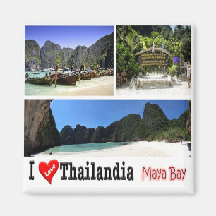zTH011 i Liebe MAYA BAY KRABI Thailand Asien, Kühl Magnet