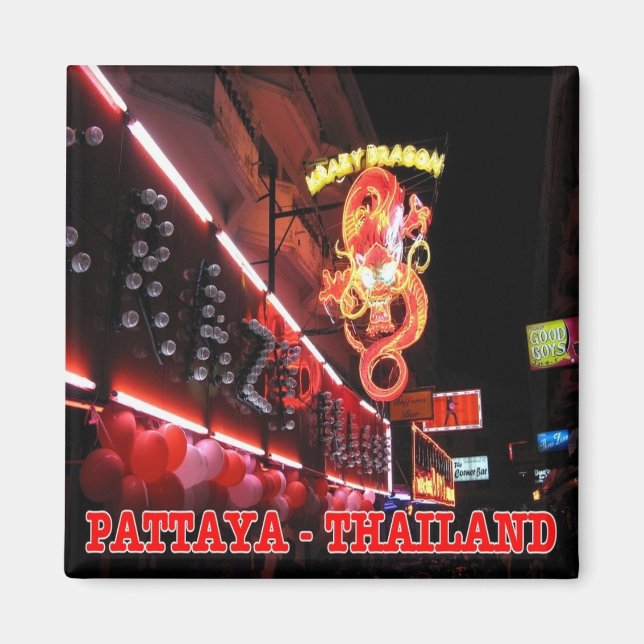 zTH026 Night Club in PATTAYA, Thailand, Kühlschran Magnet (Vorne)