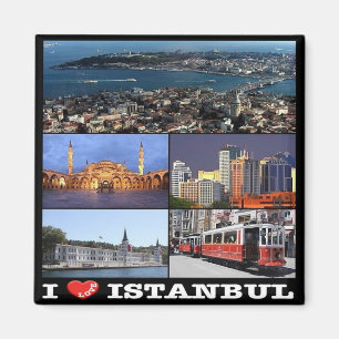 zTR012 ISTANBUL "I LIEBE", Türkei, Europa, Kühlsch Magnet