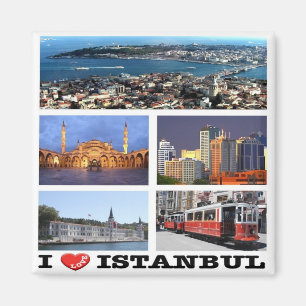 zTR013 ISTANBUL "I LIEBE", Türkei, Europa, Kühlsch Magnet
