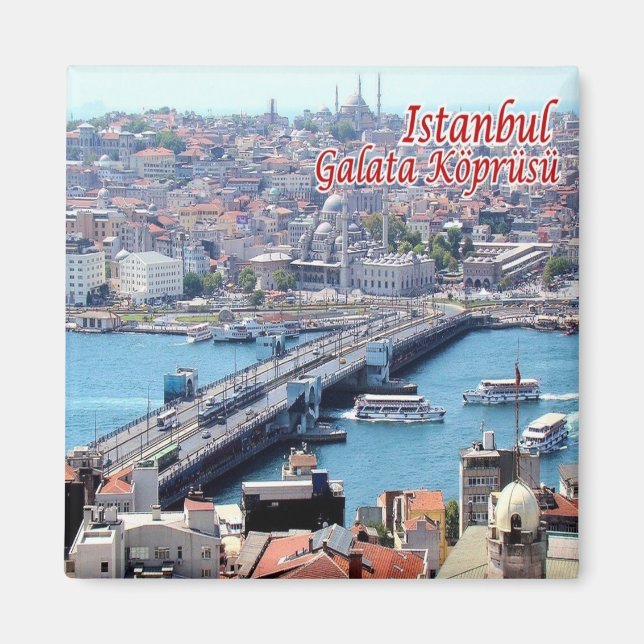 zTR016 ISTANBUL GALATA BRIDGE, Türkei, Kühlschrank Magnet (Vorne)