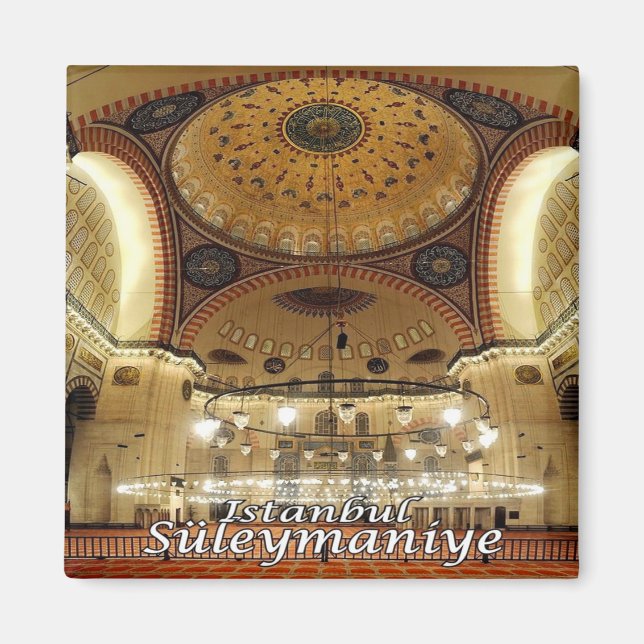 zTR017 BASILICA SULEIMAN, Istanbul, Türkei, Kühlsc Magnet (Vorne)