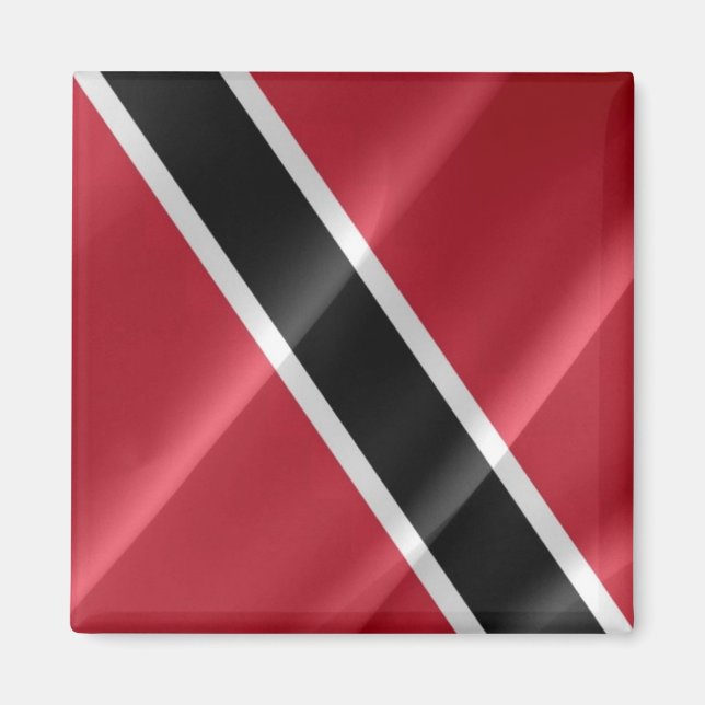 zTT002 TRINIDAD und TOBAGO, Waving Flag, Kühlschra Magnet (Vorne)