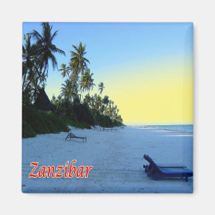 zTZ013 ZANZIBAR, Ostküstenstrand, Tansania, Kühlsc Magnet